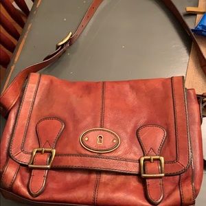 Fossil Leather Crossbody Bag